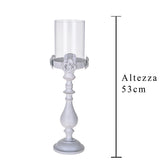 Portacero metallico con vetro • 53 cm