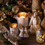 6 Pezzi •  Porta tealight Con Alberi  • 8 cm
