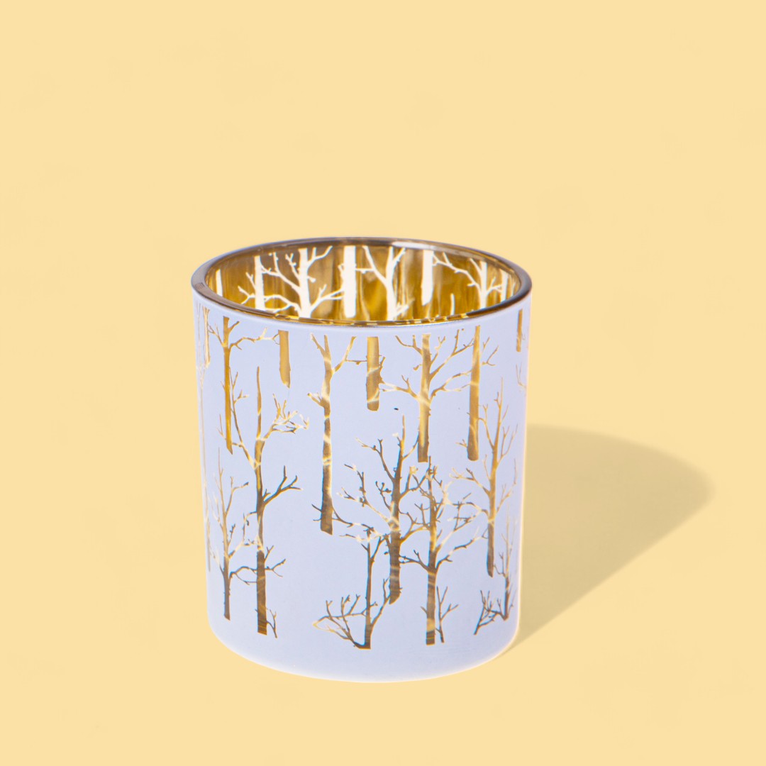 6 Pezzi •  Porta tealight Con Alberi  • 8 cm