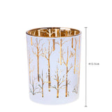 2 Pezzi • Porta tealight con alberi • 12,5 cm
