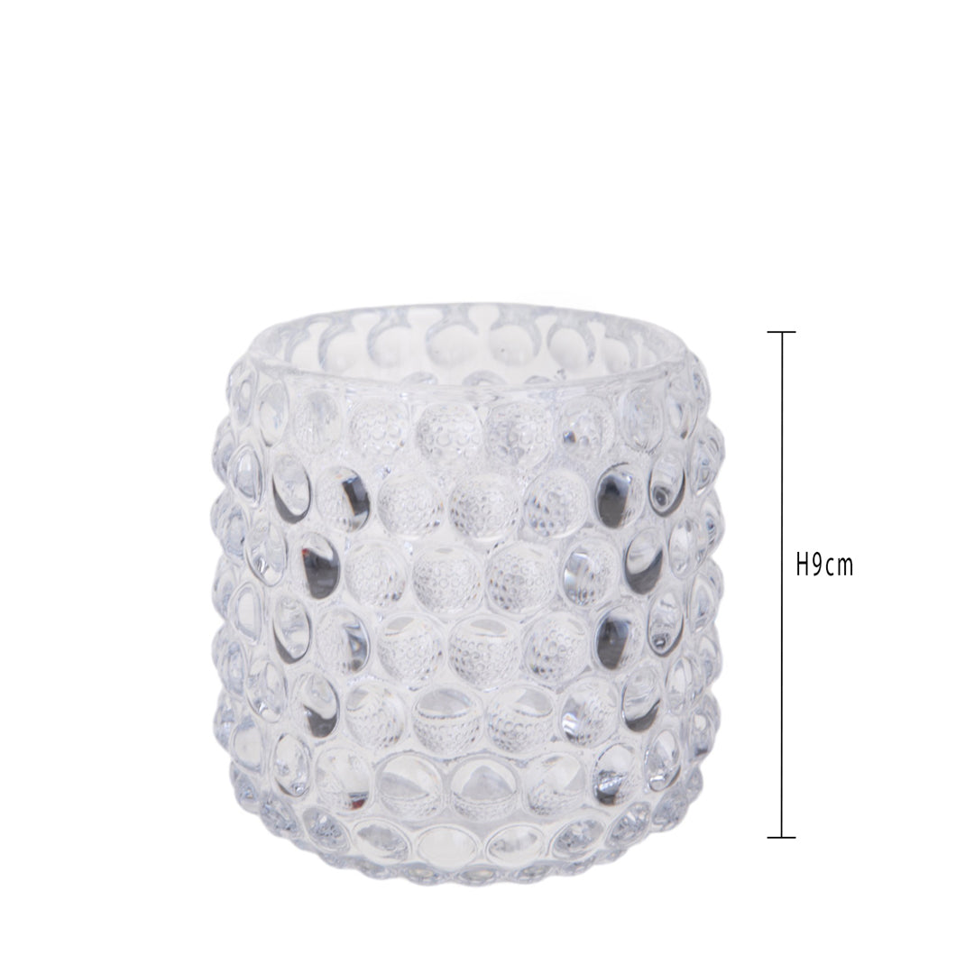3 Pezzi •  Porta Candela Bubble  • 9 cm