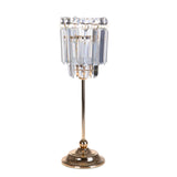 Portatealightcon decori cristallo • H 39 cm