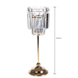 Portatealightcon decori cristallo • H 39 cm