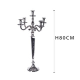 Candelabro metallo 5 bracci • 80 cm