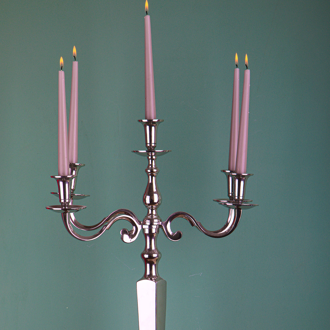 Candelabro metallo 5 bracci • 80 cm