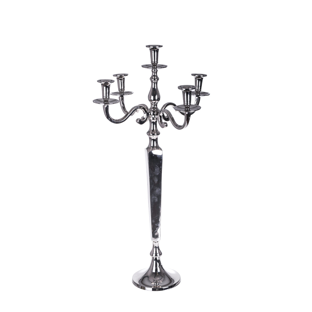 Candelabro metallo 5 bracci • 80 cm