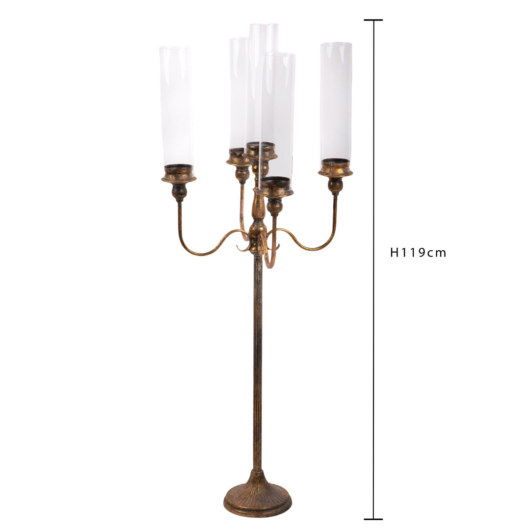 Candeliere con 5 braccia • 119 cm