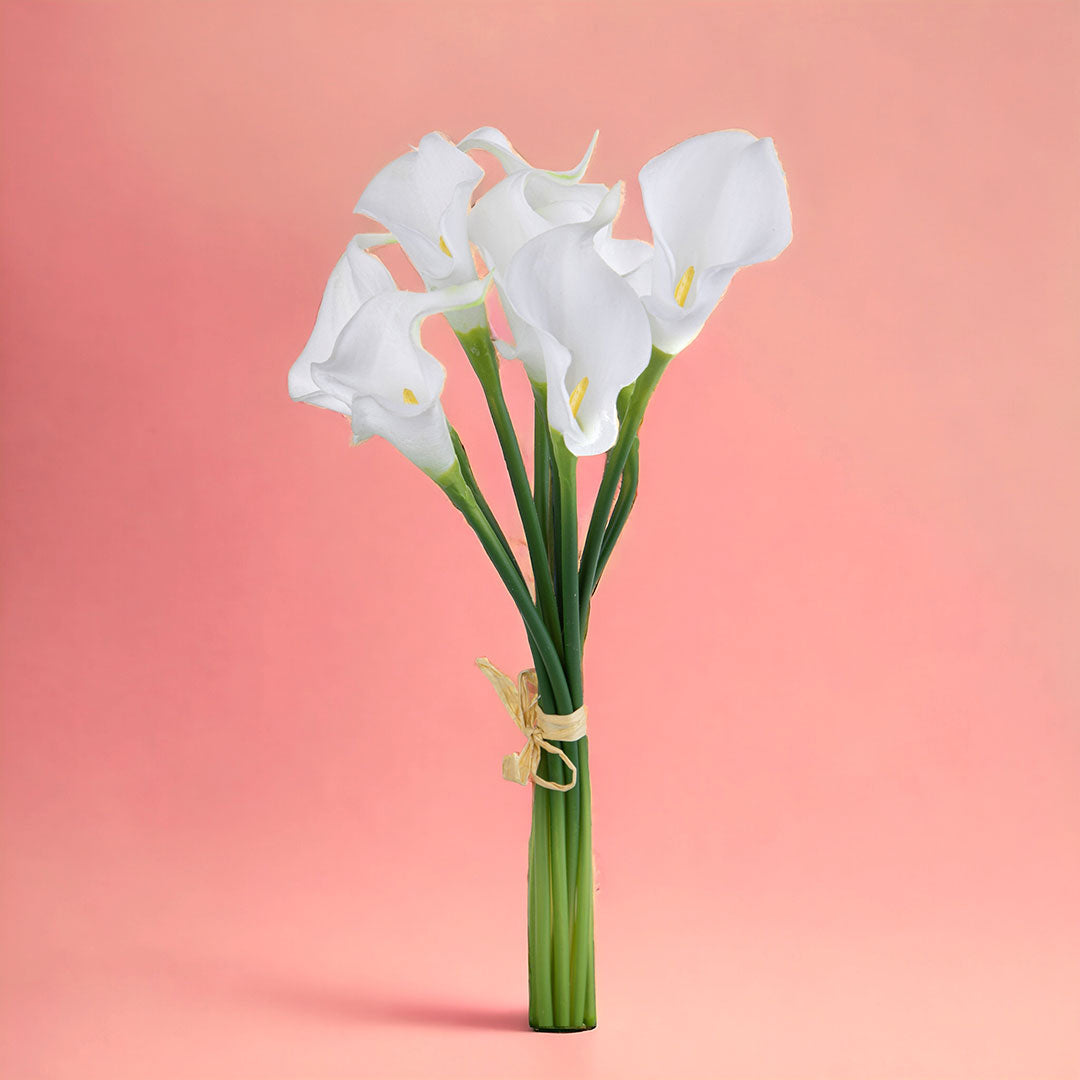 2 Pezzi • Calla artificiale composta da 8 fiori • 36 cm