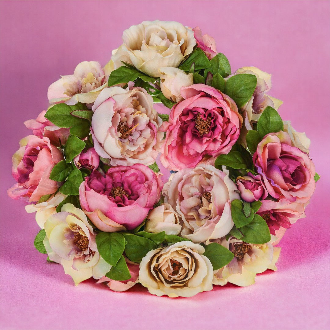 Coroncina con rose artificiali • 30 cm