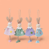 Set 4 conigli da appendere • 17 cm