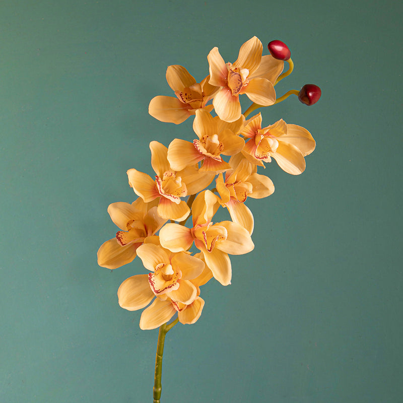 2 Pezzi • Orchidea artificiale real touch 10 fiori • 91,5 cm