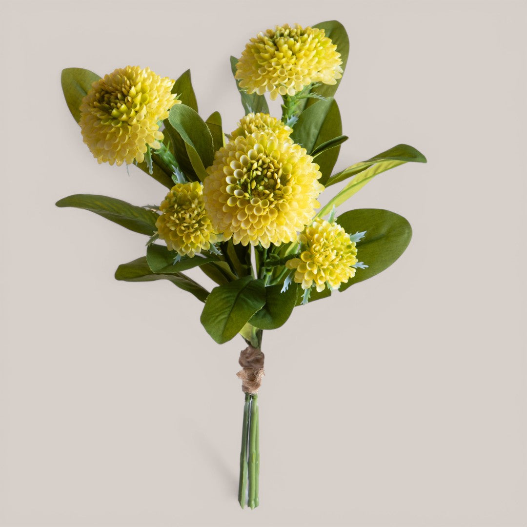 Bouquet Ponpon Dalia 6 Fiori/ 21Fgl • 46 cm