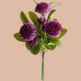 3 Pezzi • Bouquet Ponpon Dalia 6 Fiori/ 21Fgl • 46 cm