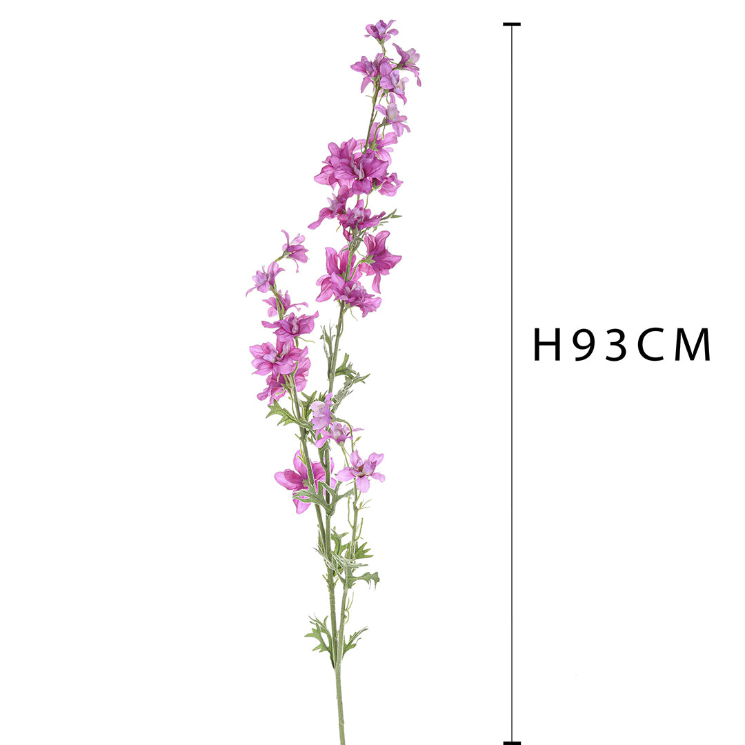 2 Pezzi • Ramo di delphinium artificiale 3 fiori • 93 cm