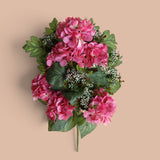 3 Pezzi • Bouquet Ortensie Frontale • 58 cm
