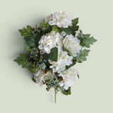 3 Pezzi • Bouquet Ortensie Frontale • 58 cm