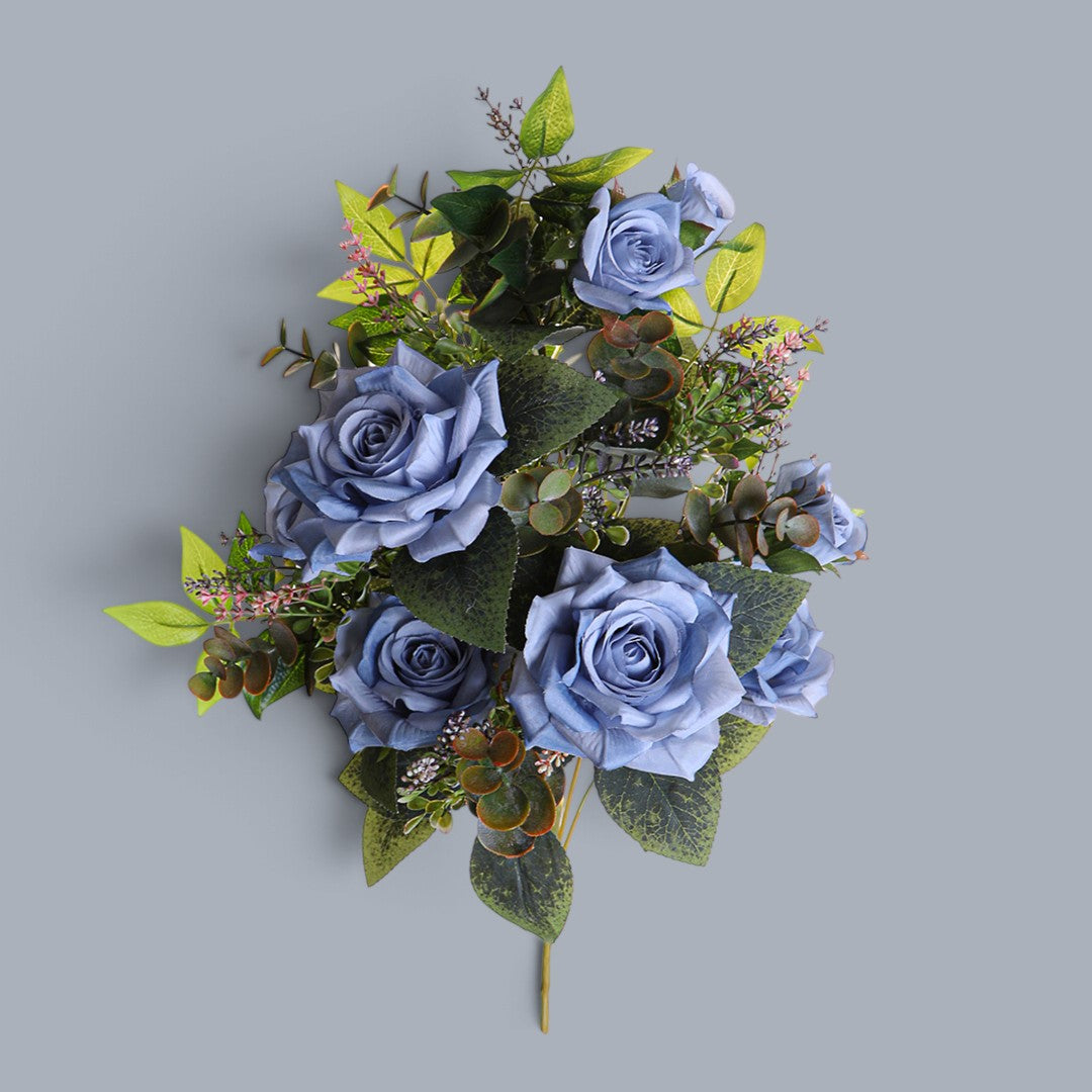 3 Pezzi • Bouquet Rose Frontale • 55 cm