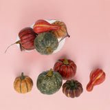 3 Pezzi • Zucche 5 Pz assortito • 10 cm