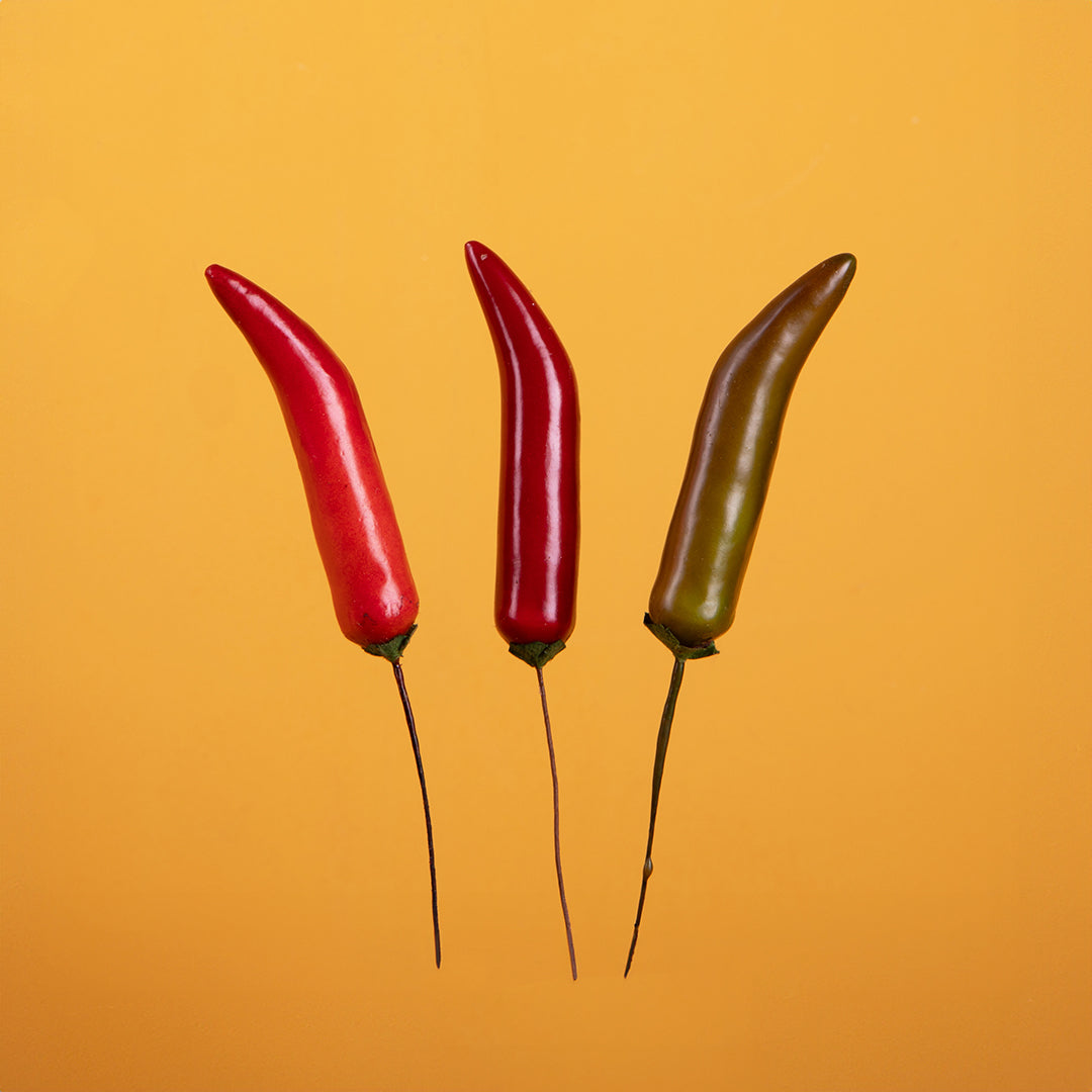 4 Pezzi • Peperoncini • 9 cm