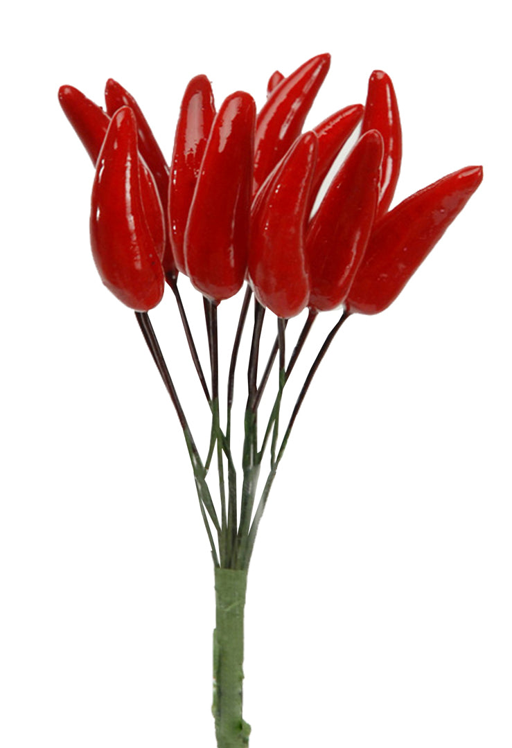 12 Pezzi • Peperoncini 144 pezzi artificiale • 11 cm