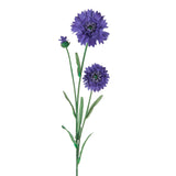 4 Pezzi • Fiordaliso composto da 3 fiori artificiale • 65 cm