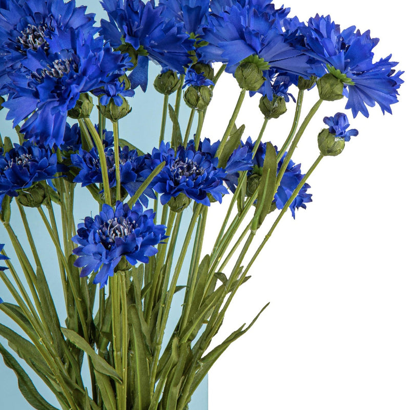 6 Pezzi • Fiordaliso composto da 3 fiori artificiale • 65 cm