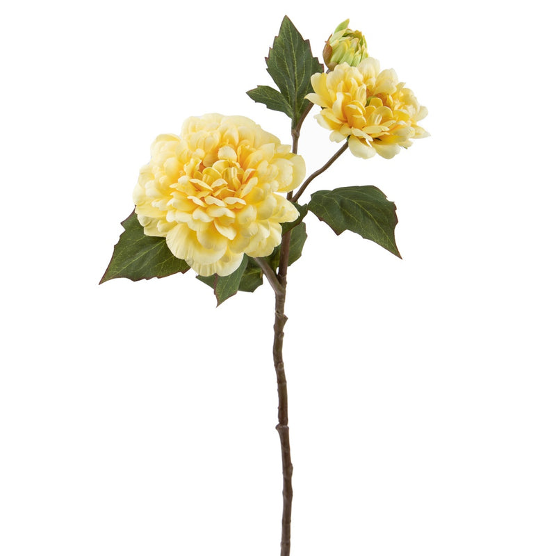 4 Pezzi • Fiore dalia artificiale 3 fiori • 59 cm