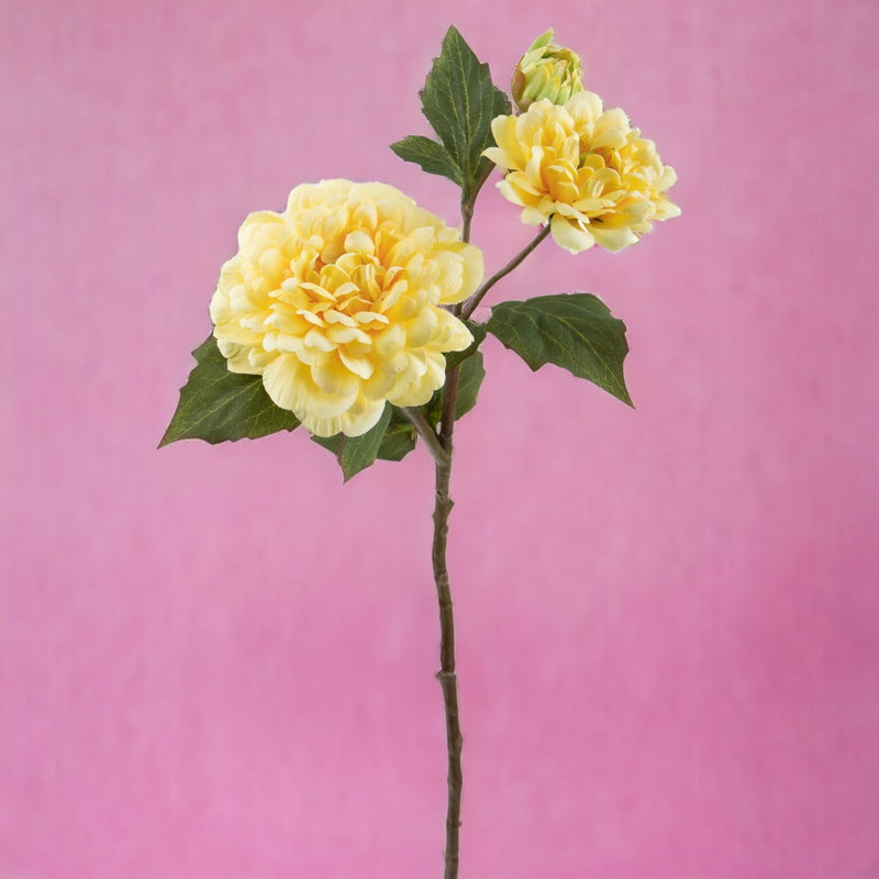 4 Pezzi • Fiore dalia artificiale 3 fiori • 59 cm