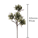 2 Pezzi • Magnolia artificiale per 4 fiori • 94 cm