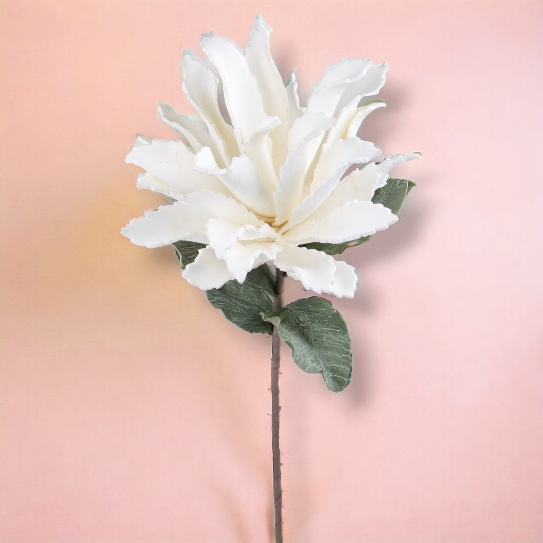 Fiore ginger in foam artificiale con foglie • 70 cm