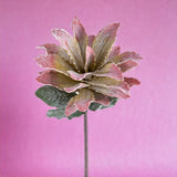 Fiore ginger in foam artificiale con foglie • 70 cm