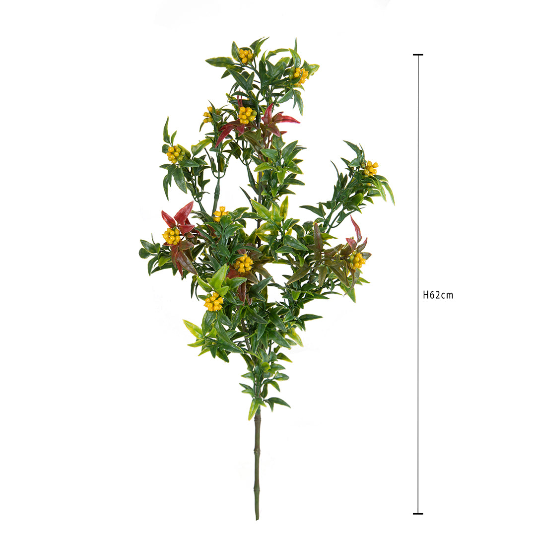 12 Pezzi • Mini Piracanta Ramo per 4 fiori • 62 cm