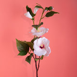 2 Pezzi • Hibicus artificiale composto da 2 fiori • 76 cm