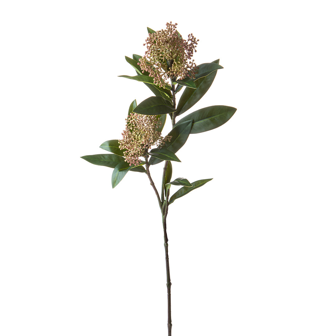 3 Pezzi • Ramo di skimmia artificiale • 72 cm