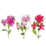 3 Pezzi • Azalea artificiale ramo per 3 fiori • 57 cm