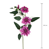 3 Pezzi • Fiore di Clematis artificiale per 3 fiori • 81 cm