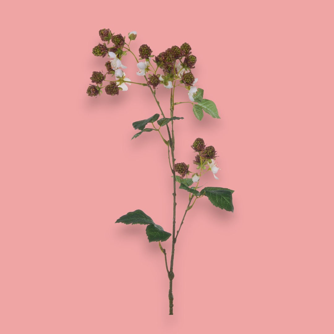 2 Pezzi • Ramo di more artificiale con fiori • 71 cm
