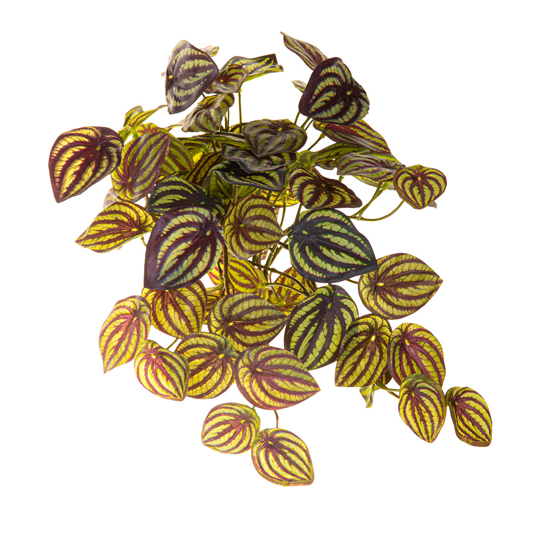 Peperomia per 8 diramazioni 43 foglie artificiale •  28 cm