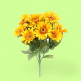 2 Pezzi • Bouquet girasoli artificiale 12 fiori • 40,5 cm