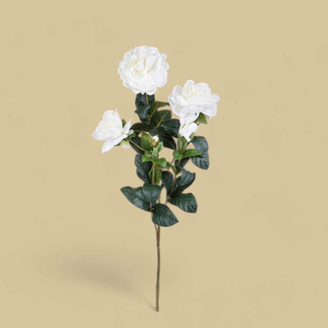 3 Pezzi • Ramo di gardenia artificiale • 70 cm