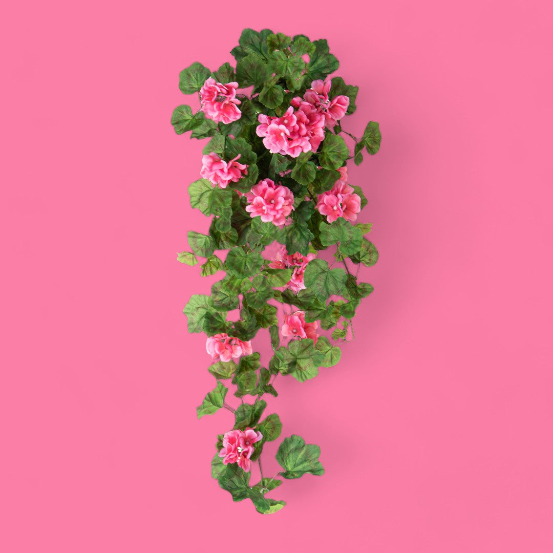 Cespuglio di fiori artificili di geranio pendente • 8,5 cm