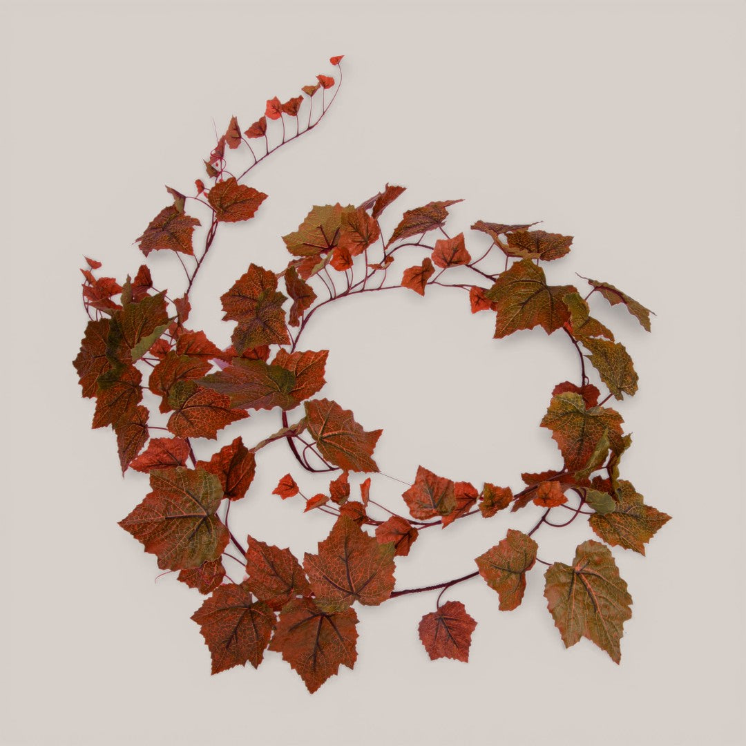 Ghirlanda 92 foglie Vite Real Touch • 195 cm
