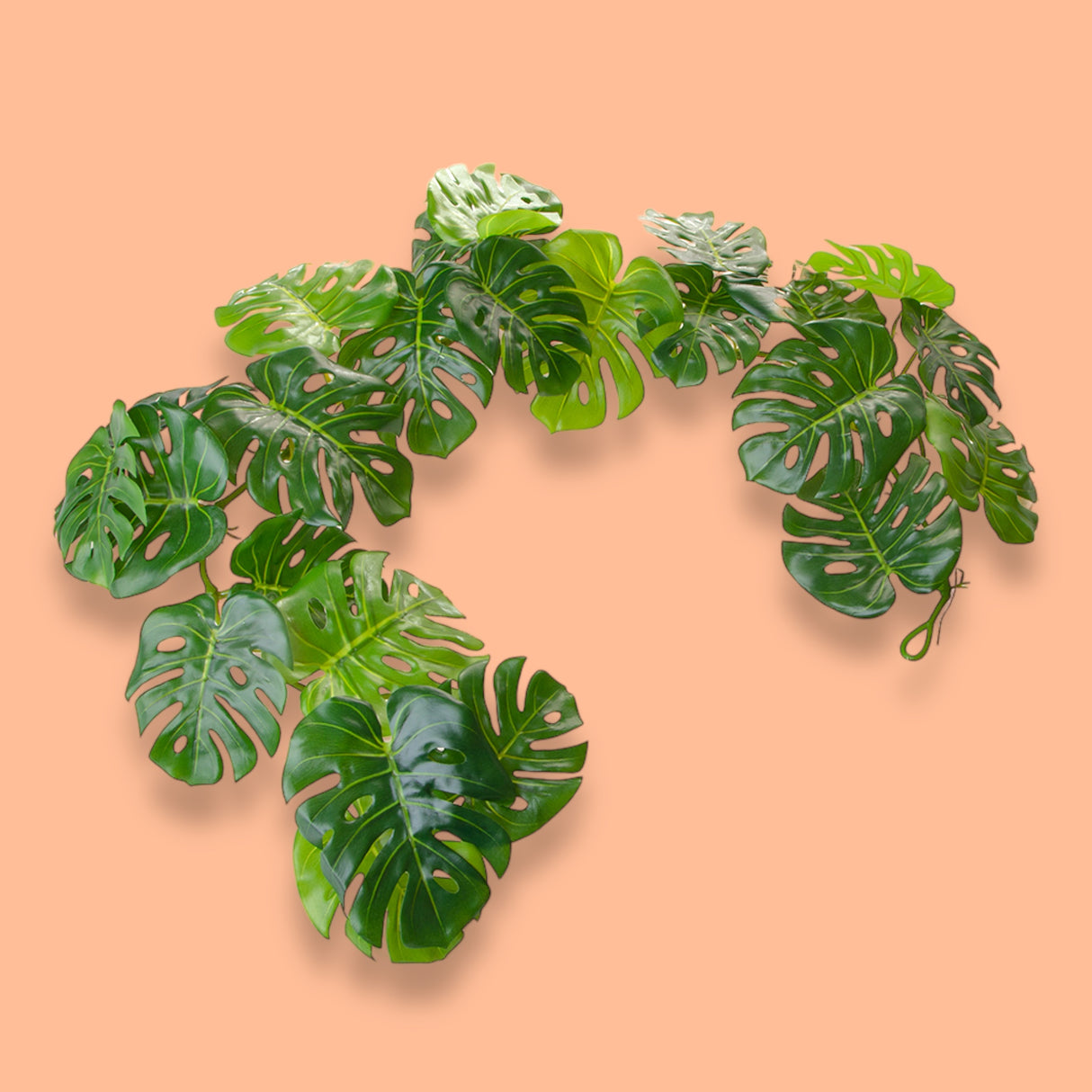 2 Pezzi • Ghirlanda artificiale Monstera Real Touch • 130 cm