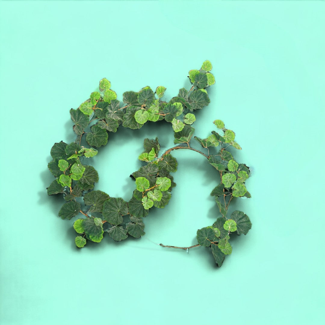 2 Pezzi • Ghirlanda di geranio floccato 114 foglie artificiale • 200 cm