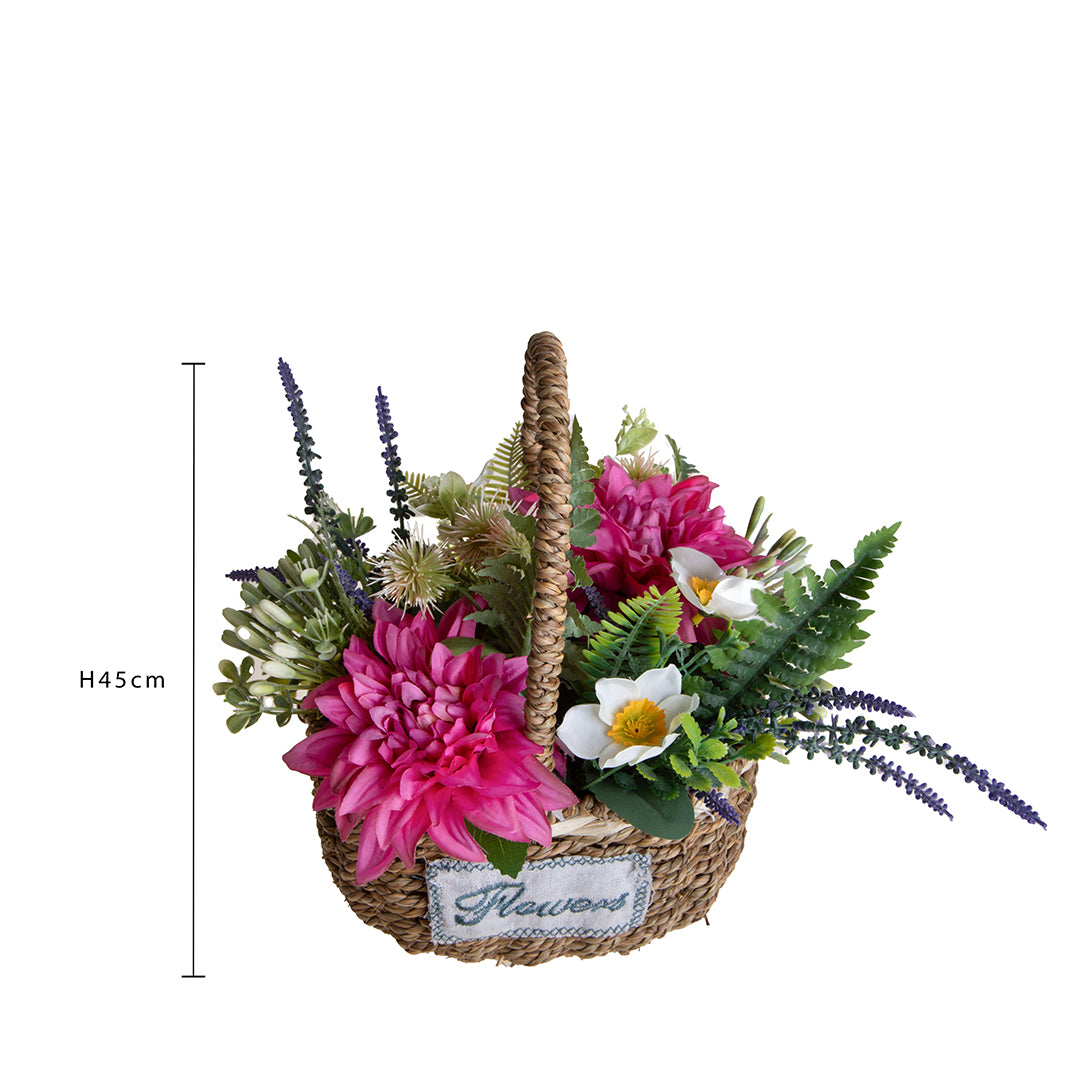 Dalie Composte In Cesto • 45 cm