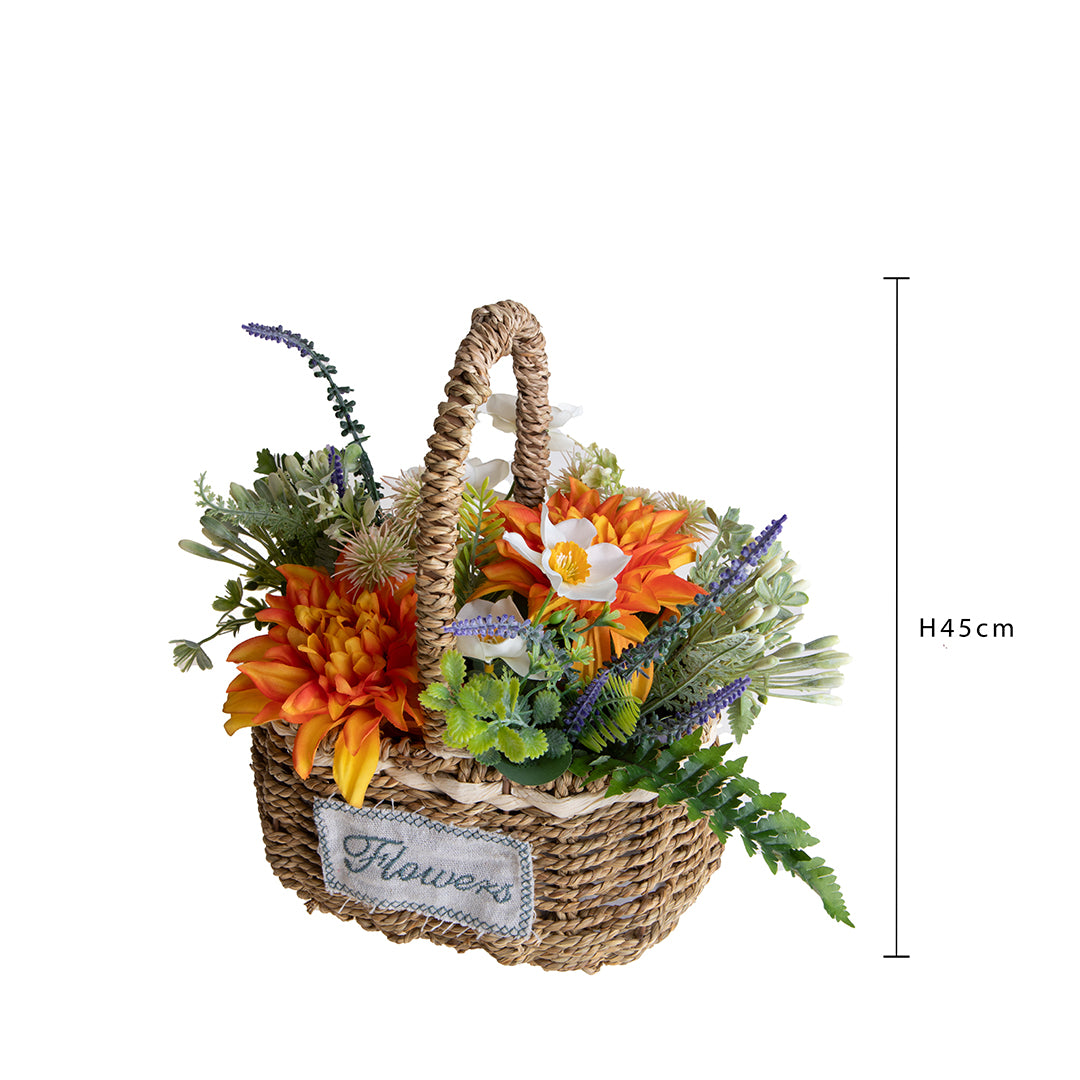 Dalie Composte In Cesto • 45 cm