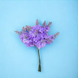 6 Pezzi • Lavanda mazzolino per 12 diramazioni artificiale • 20 cm