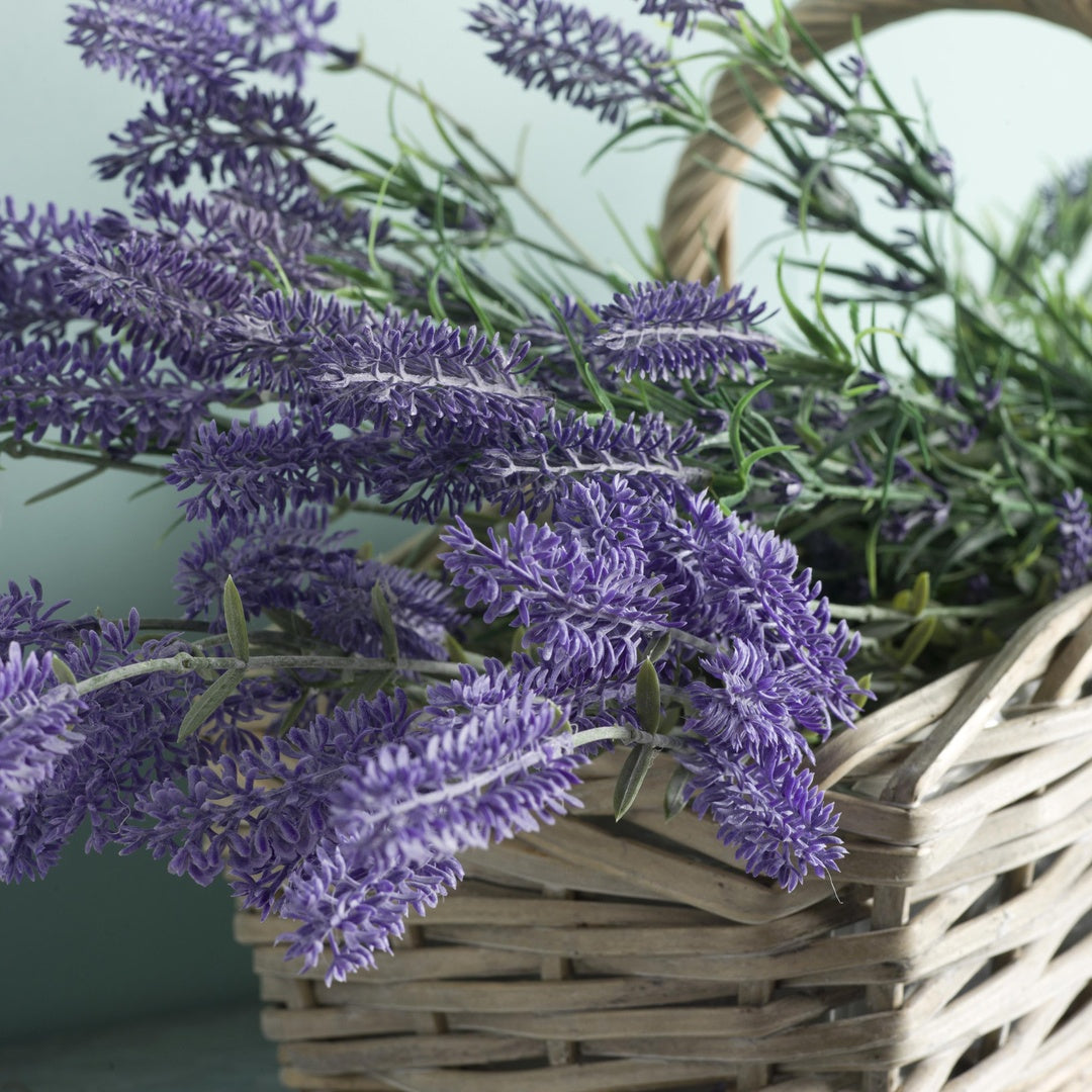 4 Pezzi • Lavanda artificiale con 3 fiori • 62 cm