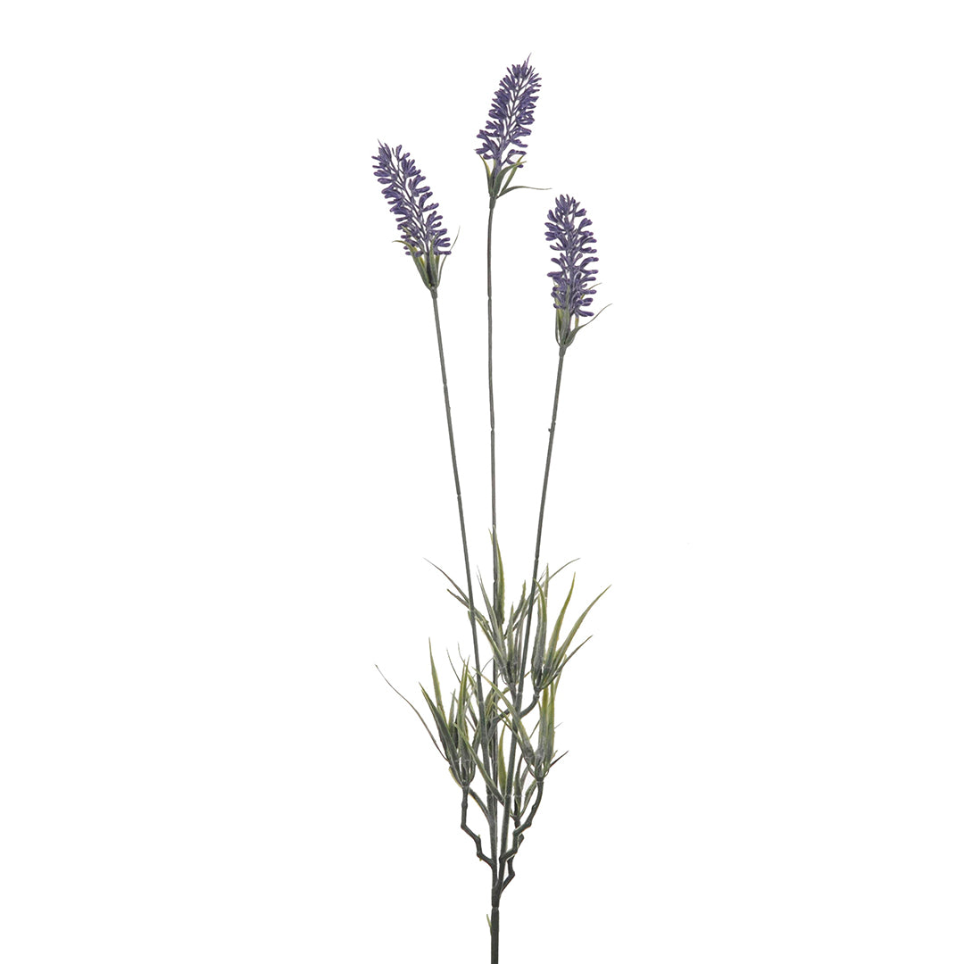 4 Pezzi • Lavanda artificiale con 3 fiori • 62 cm