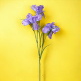 8 Pezzi • Iris con 3 fiori artificiale • 60 cm